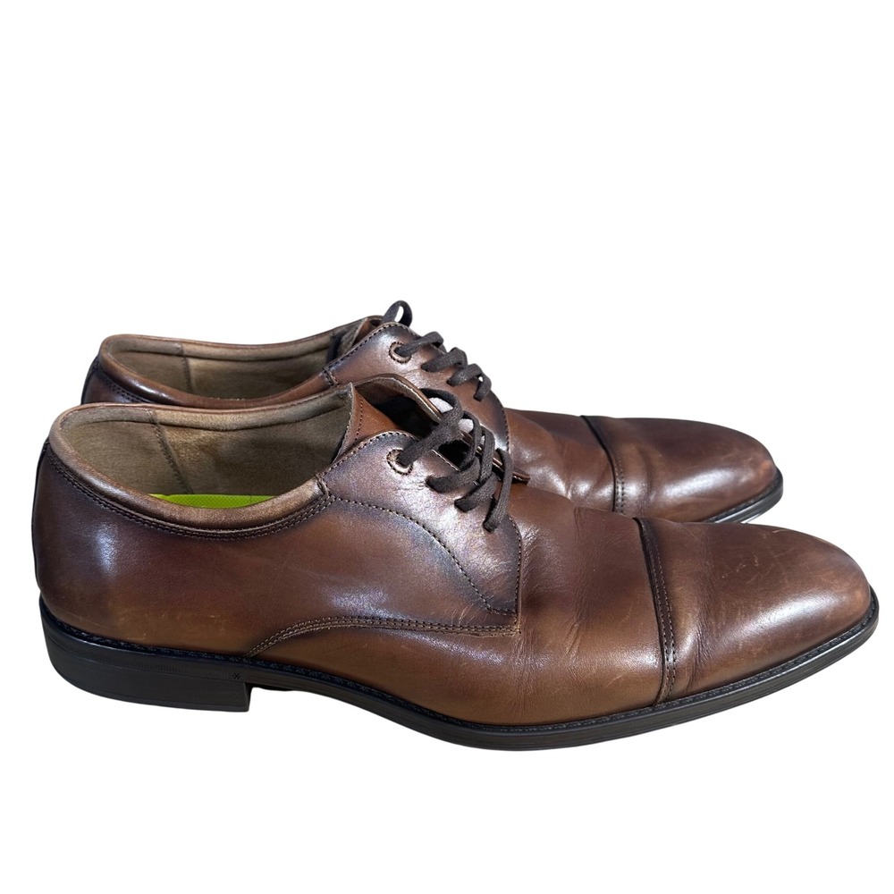 Florsheim Shoe Company Mens Brown Leather Cap Toe Oxford Dress Shoes‎ Size 11.5M